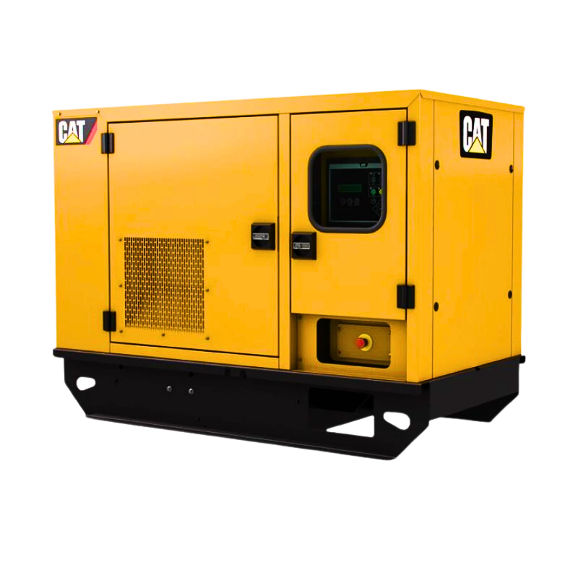 A Caterpillar generator set from the 20kVA to 80kVA hire range